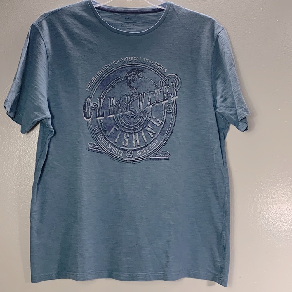 M&S Clear Water Men’s Fishing T Shirt Size L/XL